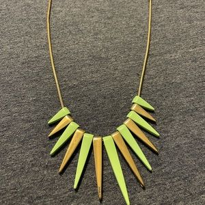 Statement Necklace Teal/Gold